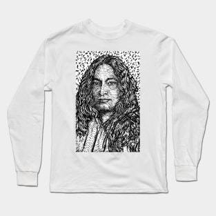 PARAMAHANSA YOGANANDA ink portrait .1 Long Sleeve T-Shirt